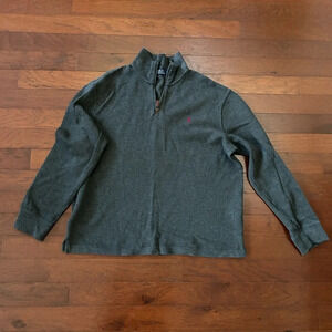 Polo Ralph Lauren quarter zip sweater Grey, men's XL 100% cotton